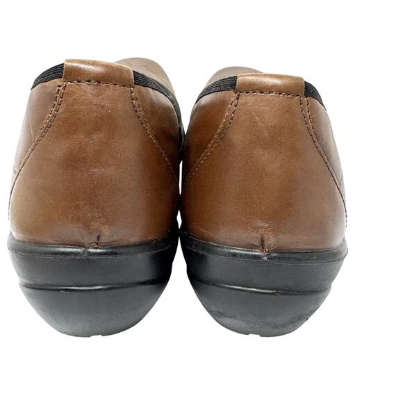 NEW ROMIKA Brown Leather Slip On Wedge Shoes Women’s Sz 38 US Sz 7 - Picture 4 of 7